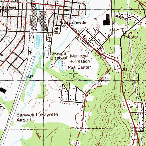 Topographic Map of LaFayette Jogging Trail, GA