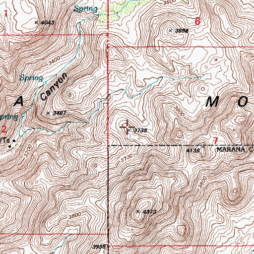 Topographic Map of Tortolita Mountains, AZ