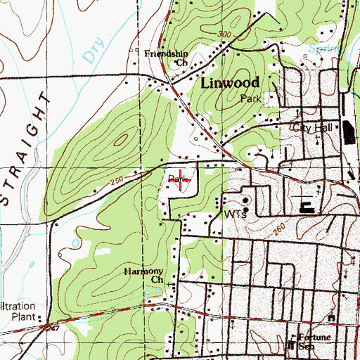 Topographic Map of Lowell Green Recreation Area, GA