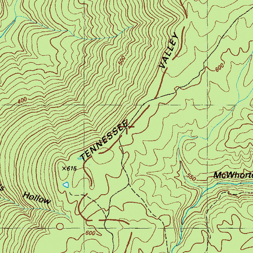 Topographic Map of McCutchen (historical), GA