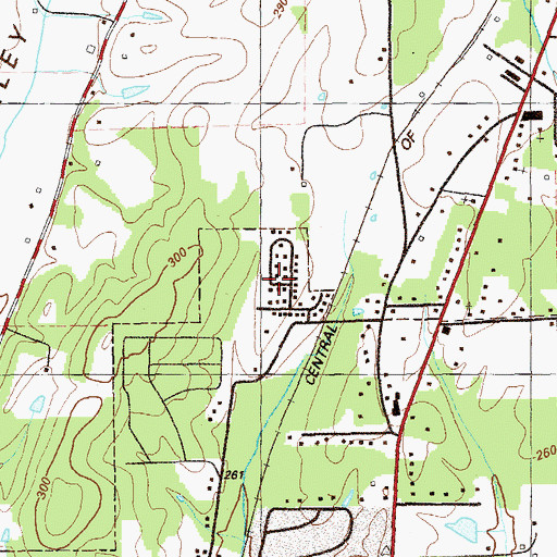 Topographic Map of Meadowview, GA