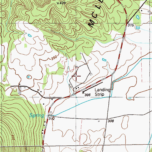 Topographic Map of Mountain Cove Farms, GA