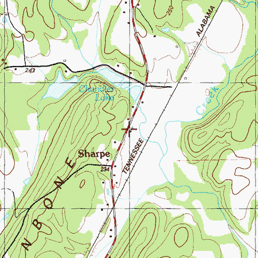 Topographic Map of New Mission Church, GA