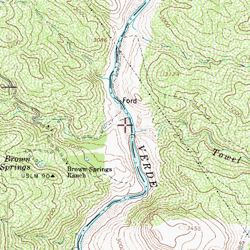 Topographic Map of Towel Creek, AZ