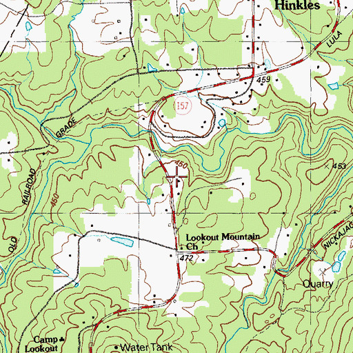 Topographic Map of Payne School (historical), GA