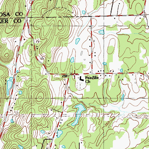 Topographic Map of Pea Vine Academy (historical), GA