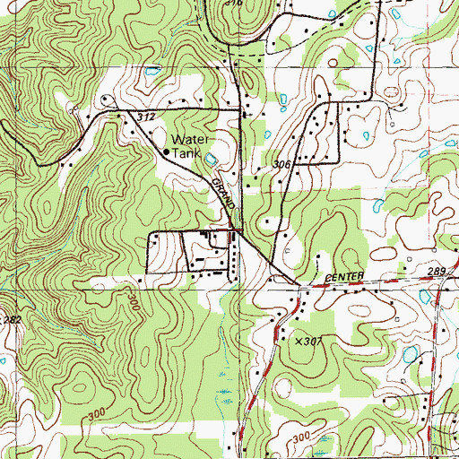 Topographic Map of Pilgrim Church, GA