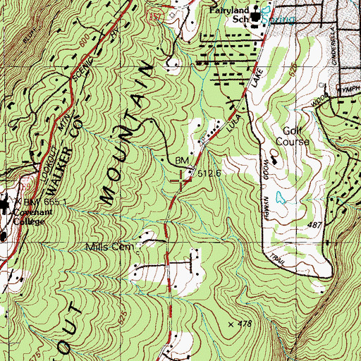 Topographic Map of Pine Grove Church (historical), GA