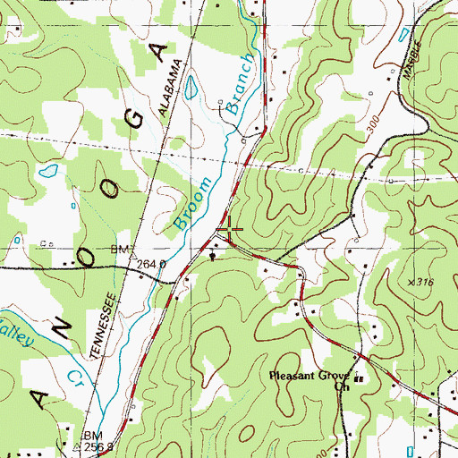 Topographic Map of Prospect School (historical), GA