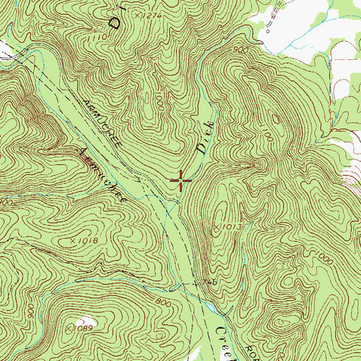 Topographic Map of Roys Mill (historical), GA