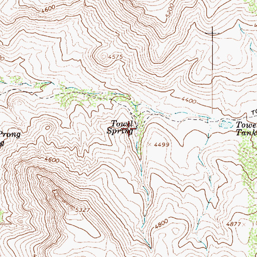 Topographic Map of Towel Spring, AZ