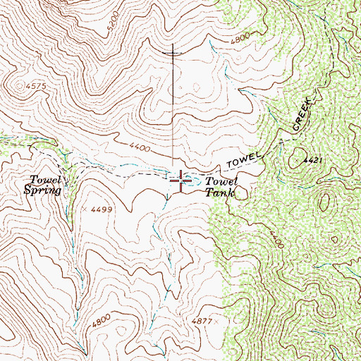 Topographic Map of Towel Tank, AZ