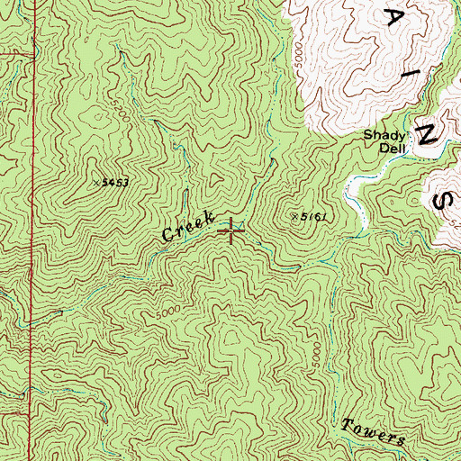Topographic Map of Towers Creek, AZ