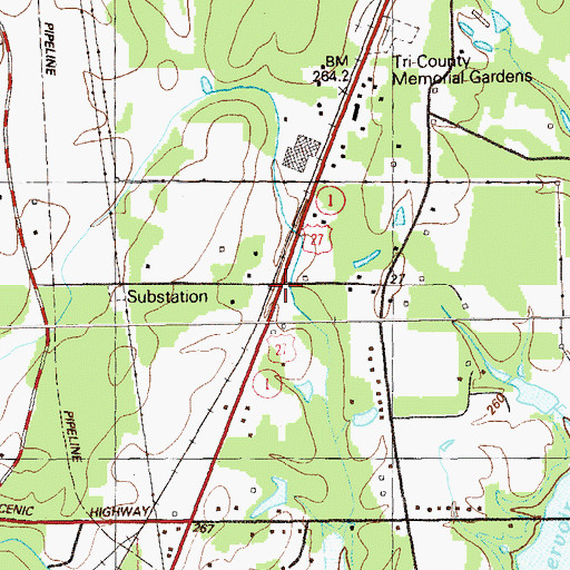 Topographic Map of Warrens (historical), GA