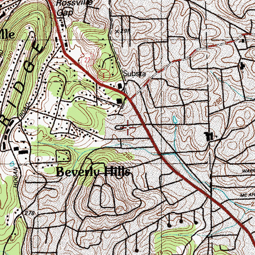 Topographic Map of White Oak, GA