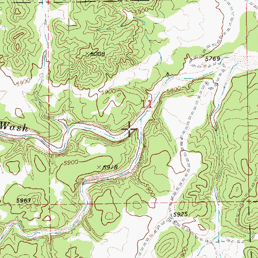 Topographic Map of Town Draw, AZ