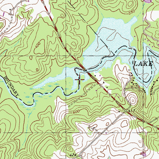 Topographic Map of Big Cedar Creek, GA