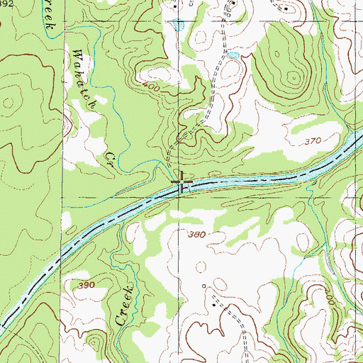 Topographic Map of Wahachee Creek, GA