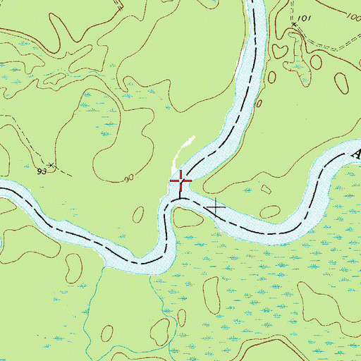 Topographic Map of Oconee River, GA