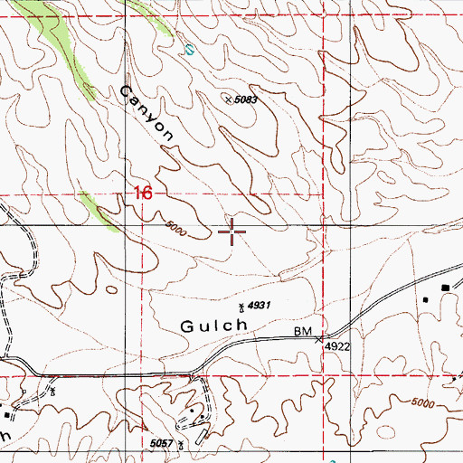 Topographic Map of Trail Canyon, AZ