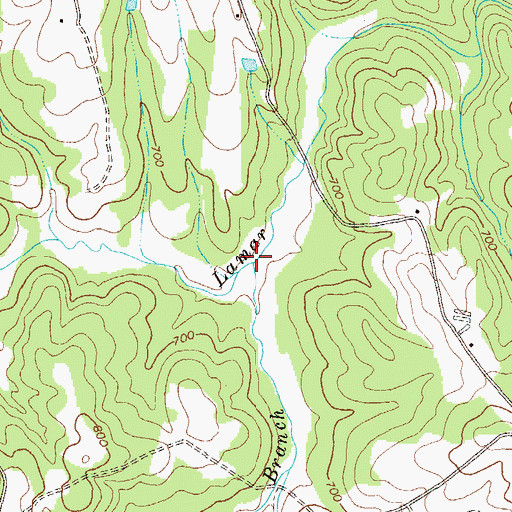 Topographic Map of Allen Branch, GA