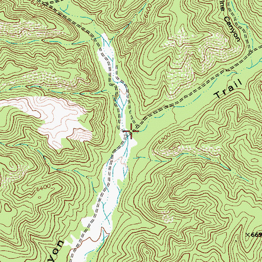 Topographic Map of Trail Canyon, AZ