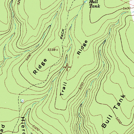 Topographic Map of Trail Ridge, AZ