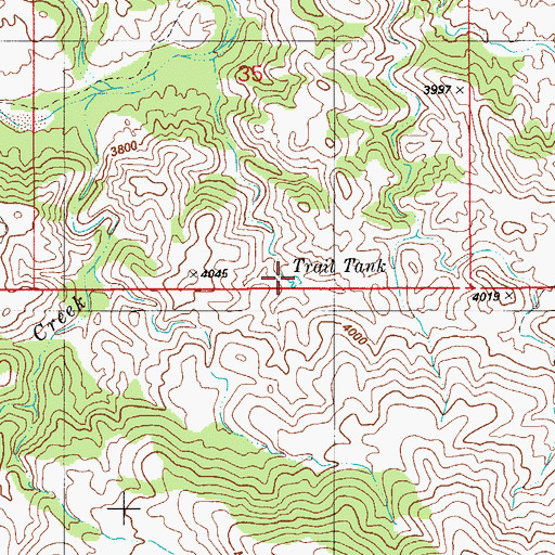 Topographic Map of Trail Tank, AZ