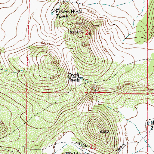Topographic Map of Trail Tank, AZ