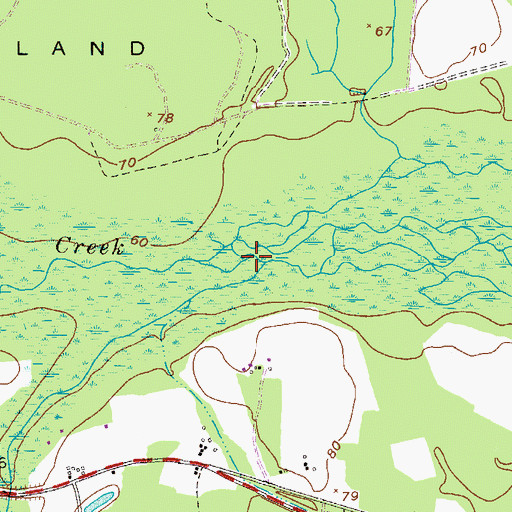 Topographic Map of Ash Branch, GA