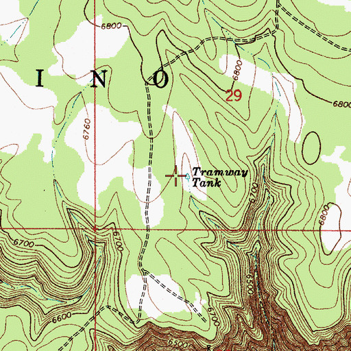 Topographic Map of Tramway Tank, AZ