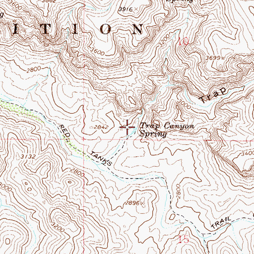 Topographic Map of Trap Canyon Spring, AZ