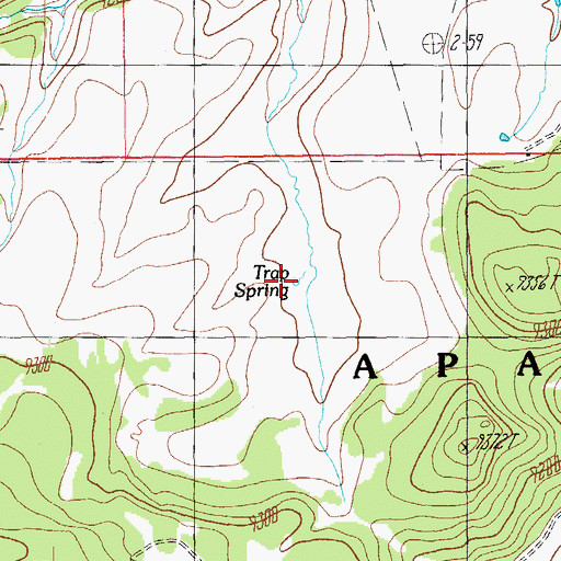 Topographic Map of Trap Spring, AZ