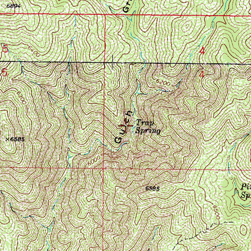 Topographic Map of Trap Spring, AZ