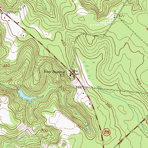 Topographic Map of Bay Spring Church, GA