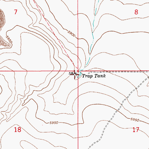 Topographic Map of Trap Tank, AZ