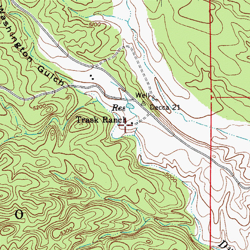 Topographic Map of Trask Ranch, AZ