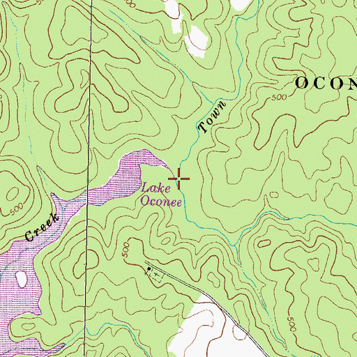 Topographic Map of Beaverdam Creek, GA