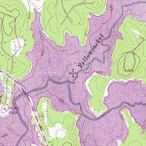 Topographic Map of Beech Creek, GA