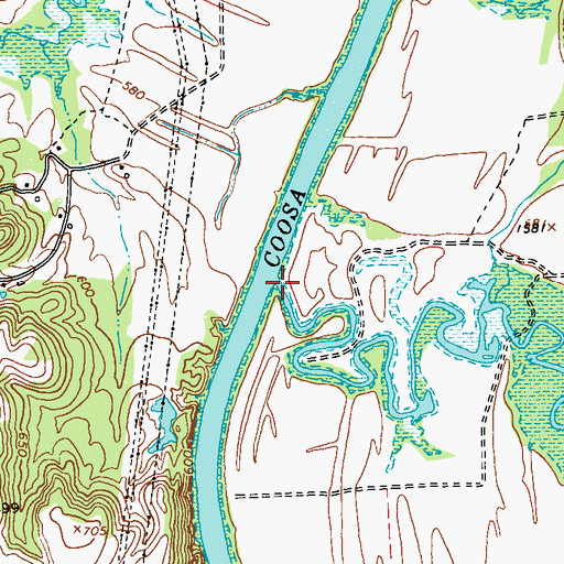 Topographic Map of Beech Creek, GA