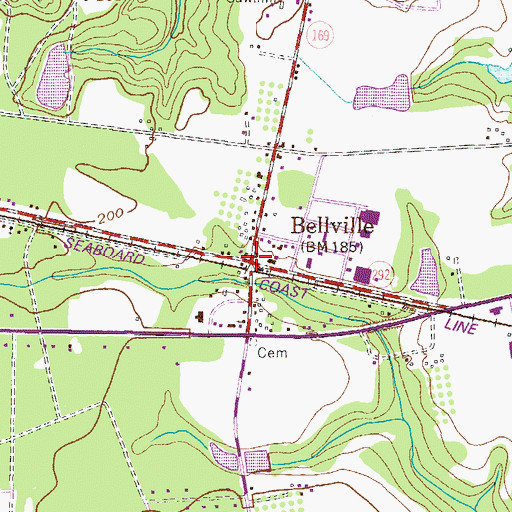 Topographic Map of Bellville, GA