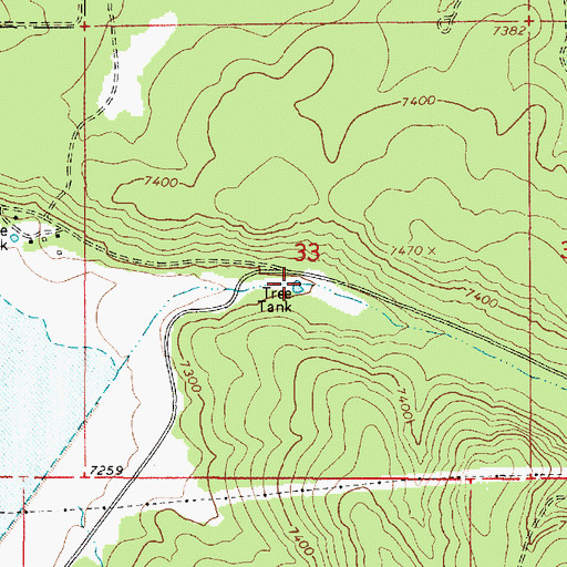 Topographic Map of Tree Tank, AZ