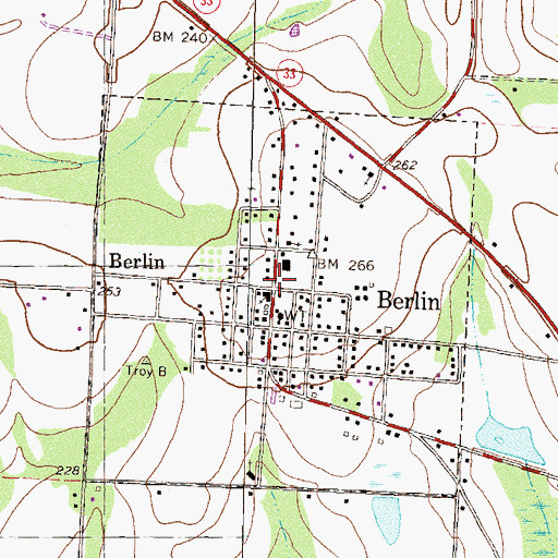 Topographic Map of Berlin, GA