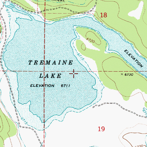 Topographic Map of Tremaine Lake, AZ