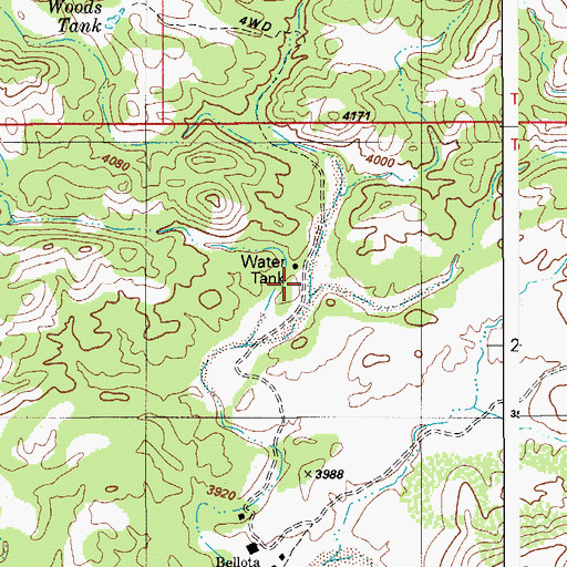 Topographic Map of Trepida, AZ