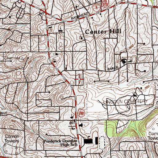 Topographic Map of Bethel Church, GA