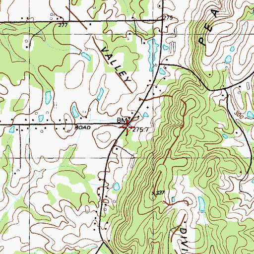 Topographic Map of Bethel Church, GA