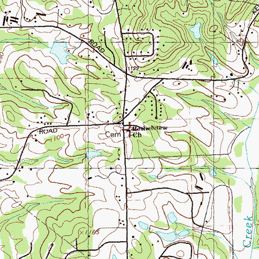 Topographic Map of Bethelview Church, GA