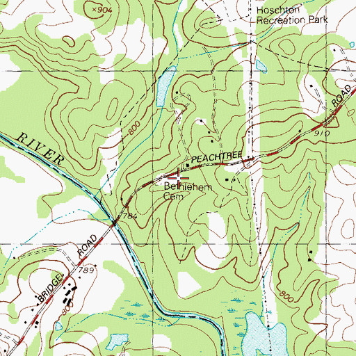 Topographic Map of Bethlehem Church (historical), GA
