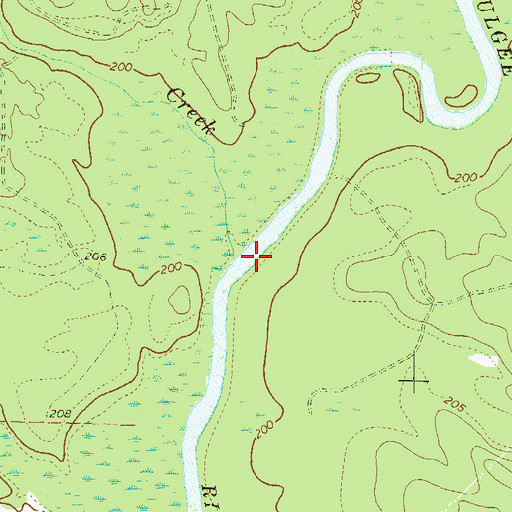 Topographic Map of Big Creek, GA